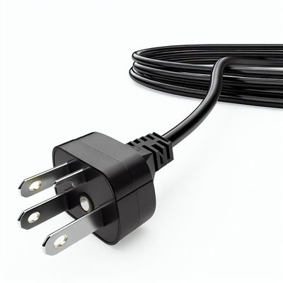 Cable de extensión de alimentación de 3 clavijas con conexión a tierra para computadoras y electrodomésticos