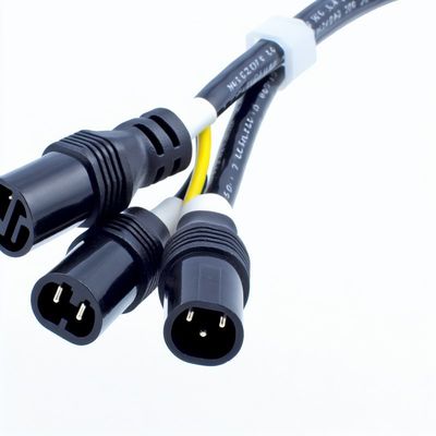 Cable divisor de corriente C14 a doble C13 16AWG 10A 250V en ángulo recto