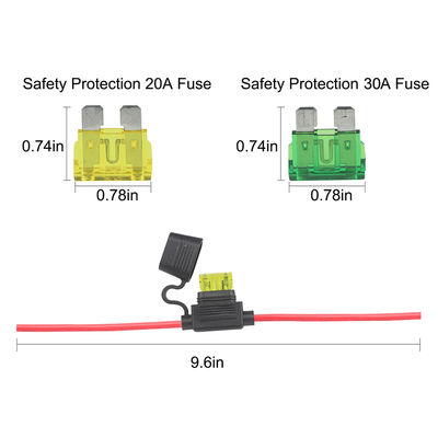 10AWG Cable de extensión solar con soporte de fusible 10A-30A