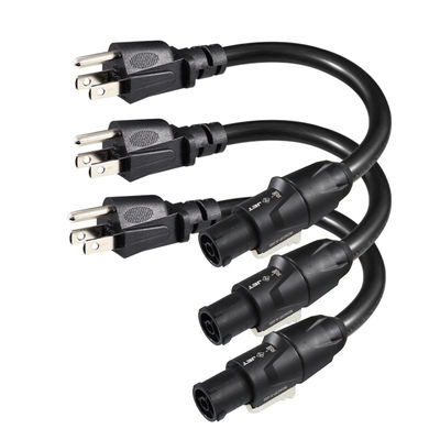 Cable de alimentación NEMA 5-15P a PowerCON TRUE1, 15A 125V para audio e iluminación