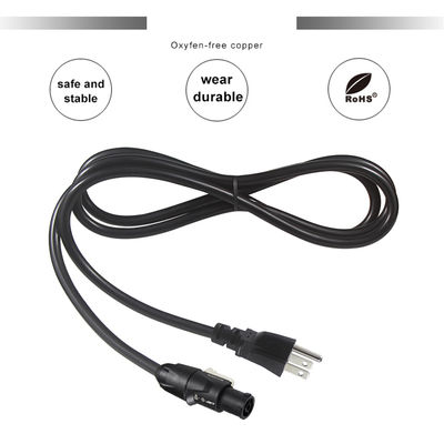 Cable de alimentación NEMA 5-15P a PowerCON TRUE1, 15A 125V para audio e iluminación