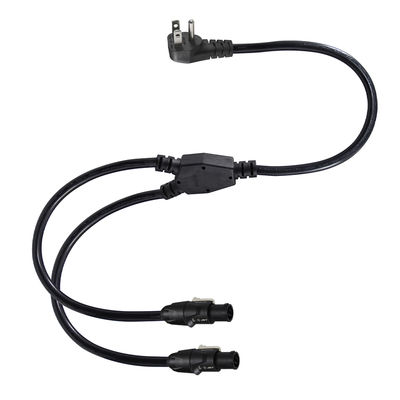 Cable divisor en Y de 14AWG NEMA 5-15P a Dual PowerCON