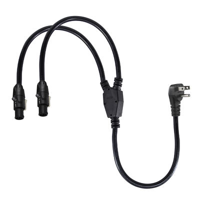 Cable divisor en Y de 14AWG NEMA 5-15P a Dual PowerCON