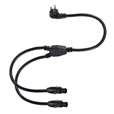 Cable divisor en Y de 14AWG NEMA 5-15P a Dual PowerCON