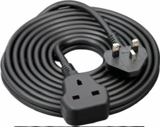 Cable de extensión de alimentación con fusible del Reino Unido, 13A 250V, macho a hembra