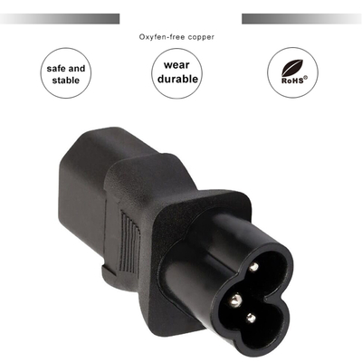 Adaptador de corriente IEC C13 a C6 para portátiles y proyectores