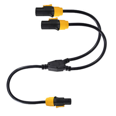 Cable de PowerCON Y-Splitter macho a 2 mujeres 12AWG 20A 125V