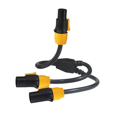 Cable de PowerCON Y-Splitter macho a 2 mujeres 12AWG 20A 125V