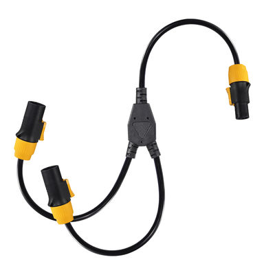 Cable de PowerCON Y-Splitter macho a 2 mujeres 12AWG 20A 125V