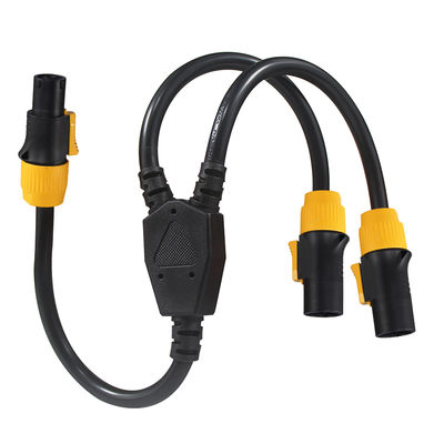 Cable de PowerCON Y-Splitter macho a 2 mujeres 12AWG 20A 125V