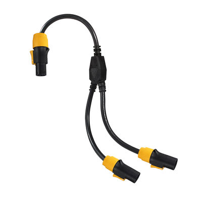 Cable de PowerCON Y-Splitter macho a 2 mujeres 12AWG 20A 125V