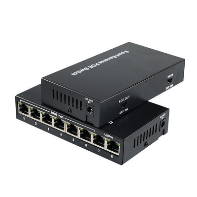 Switch PoE inverso de 8 puertos con salida de 12 V CC para cámaras IP