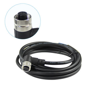 M12 Cable de alimentación de cobre blindado de 3 pines para monitor 5m