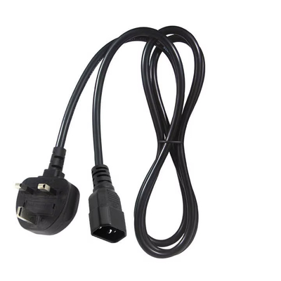 Cable de alimentación con enchufe británico con bloqueo a IEC C14 de 1.8M 10A 250V