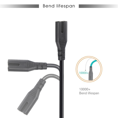 Cable de alimentación EU de 2 pines a C7 2.5A 250V para electrónica