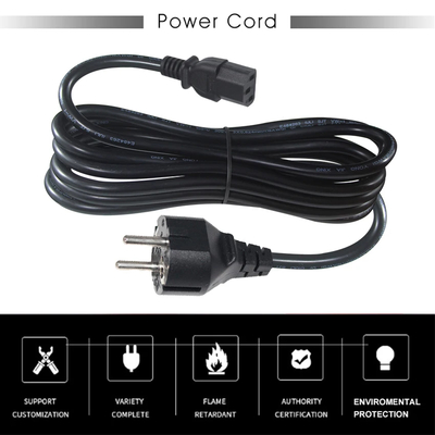 Cable de alimentación VDE 250V H05VV-F 3G1.0mm² Schuko a C13