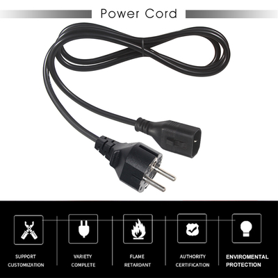 Cable de alimentación VDE H05VV-F 3G1.0mm² Schuko a C14 para servidores