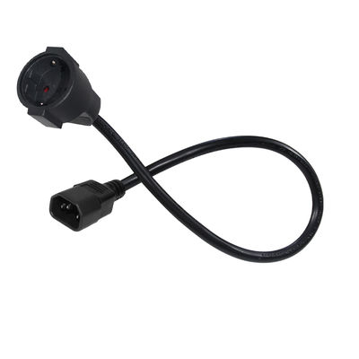 Cable adaptador IEC C14 a Schuko H05VV-F 3G1.0mm² aprobado por VDE CE