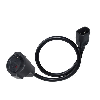 Cable adaptador IEC C14 a Schuko H05VV-F 3G1.0mm² aprobado por VDE CE