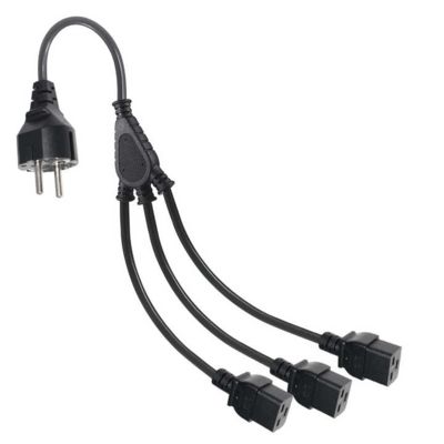 Cable divisor de alimentación CEE 7/7 a Triple C19 para racks de servidores