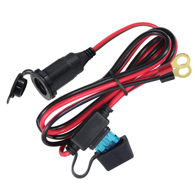 12V 24V Automotive Cigarette Lighter Socket to Tinned Wire with Fuse