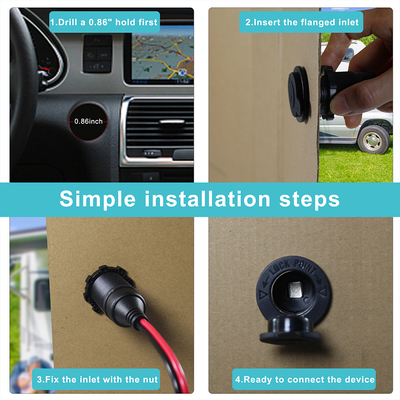 12V 24V Automotive Cigarette Lighter Socket to Tinned Wire with Fuse
