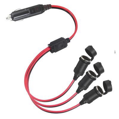 12V 1-to-3 Car Cigarette Lighter Splitter with 10A Fuse