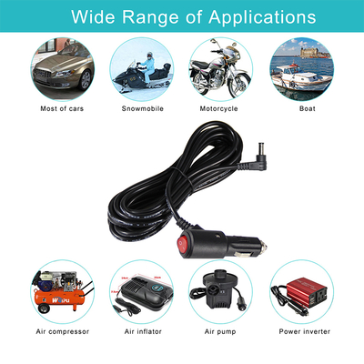 Extensor de toma de corriente para coche de 12V, adaptador divisor de enchufe múltiple, cable de extensión de CC para encendedor de cigarrillos, GPS y cámara de salpicadero