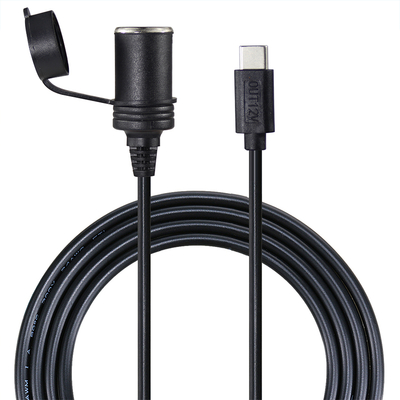 Enchufe para encendedor de cigarrillos de automóviles de 12V a adaptador de alimentación USB-C Convertidor de toma de corriente continua con puerto tipo-C para teléfono tableta GPS Dash Cam