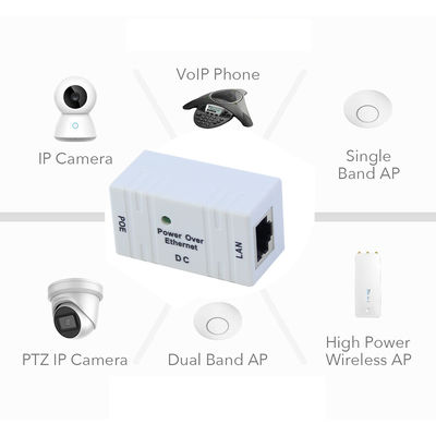 Inyector POE pasivo de 30W 48V 1000Mbps para cámara IP y punto de acceso