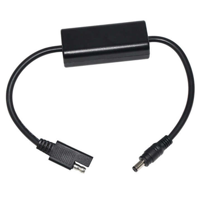 Cable convertidor elevador SAE a enchufe CC de 5 V a 12 V para adaptador de corriente para panel solar, batería, motocicleta, LED, enrutador