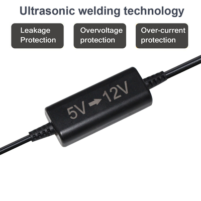 Cable convertidor elevador SAE a enchufe CC de 5 V a 12 V para adaptador de corriente para panel solar, batería, motocicleta, LED, enrutador