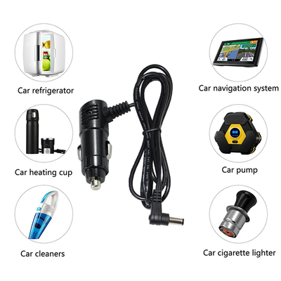 12V 3A Enchufe del encendedor de cigarrillos en ángulo al cable de alimentación de 2,1 mm DC