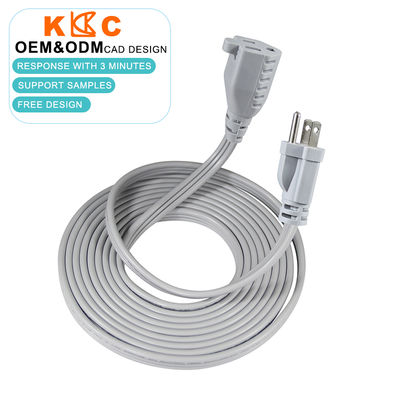 NEMA 1-15P to NEMA 1-15R AC Power Adapter with Safety Cover Gray for Household Electrical Devices