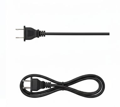 Cable de alimentación NEMA 1-15P con extremos de cable pelados, cable de extensión de CA de 2 clavijas para fabricantes de lámparas de escritorio, ventiladores, radios, talleres de reparación