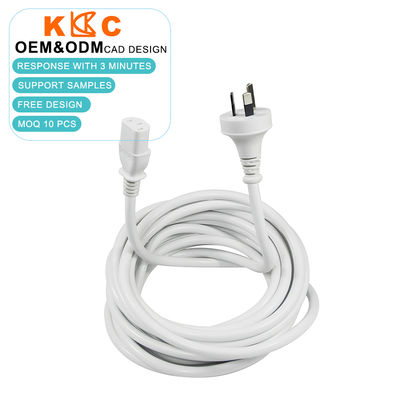 Cable australiano SAA de 3 pines a IEC 60320 C13 hembra, cable de alimentación de 250 V CA para computadoras