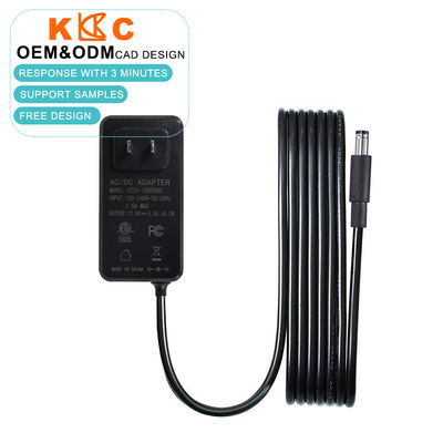 Fuente de alimentación CC de 12 V 5 A estándar de EE. UU. con conector de barril de 5,5x2,1 mm para luces de tira LED, motor eléctrico / bomba de agua