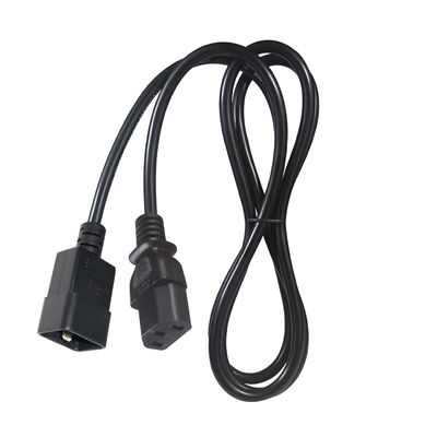 Cable de extensión de alimentación IEC 320 C13 a C20 14 AWG para racks de servidores y PDUs de alta densidad Cable puente de alimentación negro 15 amperios 250V