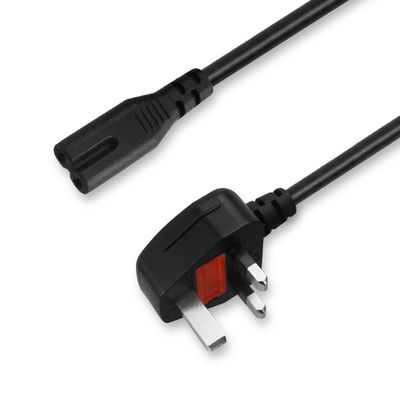 Reino Unido Enchufe al cable de alimentación IEC C7 1,5 m Cobre puro Negro