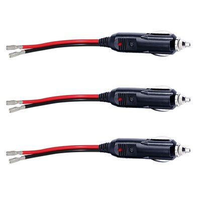 Fusible 15A con luz LED para automóviles, encendedor de cigarrillos, cable de extensión de extremo