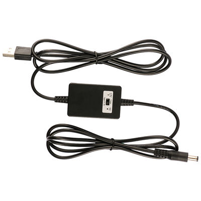 Conversor de voltaje Boost Buck DC 5V a 12V 2A Cable de potencia para módem Wifi para automóviles
