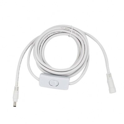 Cable de extensión de 12V DC personalizado 5.5*2.5 mm Hombre a mujer con interruptor de 120cm