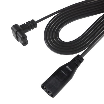 C8 de hombre a mujer corto 0.6M cable de alimentación del cable Figura 8 C7 2 pin Core Ac Nispt 18Awg Plug