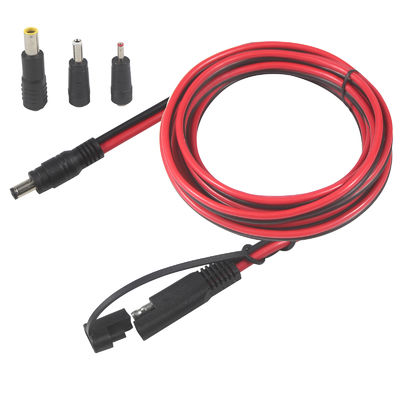 Cable de adaptador coaxial de SAE a CC - 6Ft 14AWG conector de desconexión de liberación rápida 5.5mmx2.1mm Jack masculino de extensión de energía con 8mm 2.5mm 3.5mm Adaptadores para automóviles (B09N3LCJ4F)