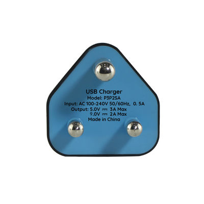 Cargador USB enchufable con puertos USB-C y USB-A 5V 3.4A