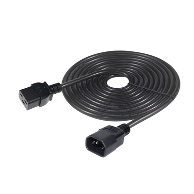 Cable de alimentación de IEC C19 a C14 18-14AWG chaqueta de PVC