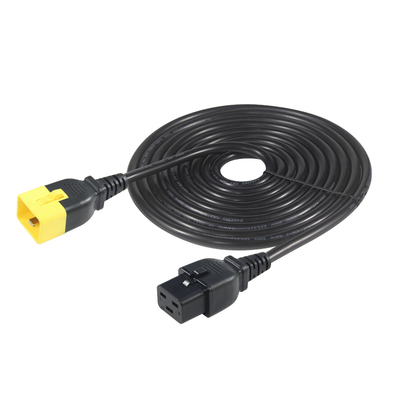 Cable de alimentación IEC C20 a C19 14 AWG 250V 16A PVC negro