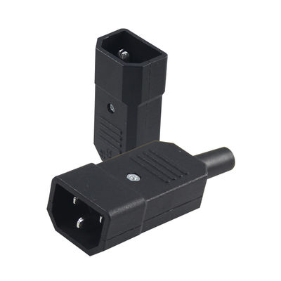 C14 a C5 adaptador de alimentación ABS negro convertidor de enchufe