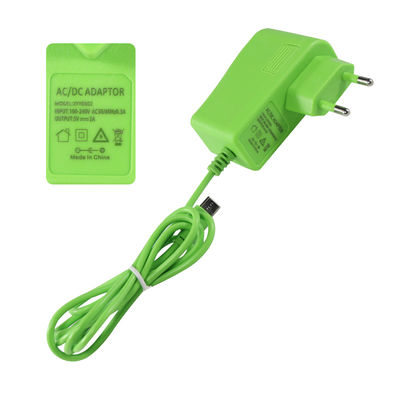 Adaptador de corriente continua verde de 12V 2A UE enchufable para LED Strips CCTV
