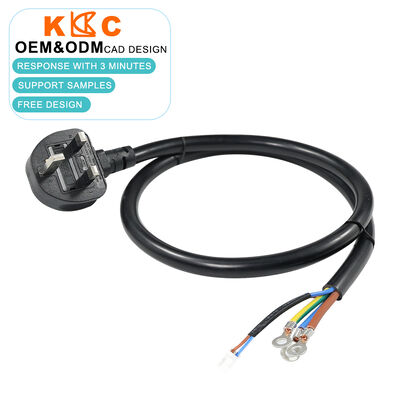 250V Reino Unido Plug to Ring Terminal Lead con sensor de temperatura NTC 0,9m Ensamblaje de cables para calentadores y sistemas de control térmico